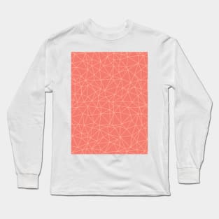 Minimal Lines Geometric Coral Pattern Long Sleeve T-Shirt